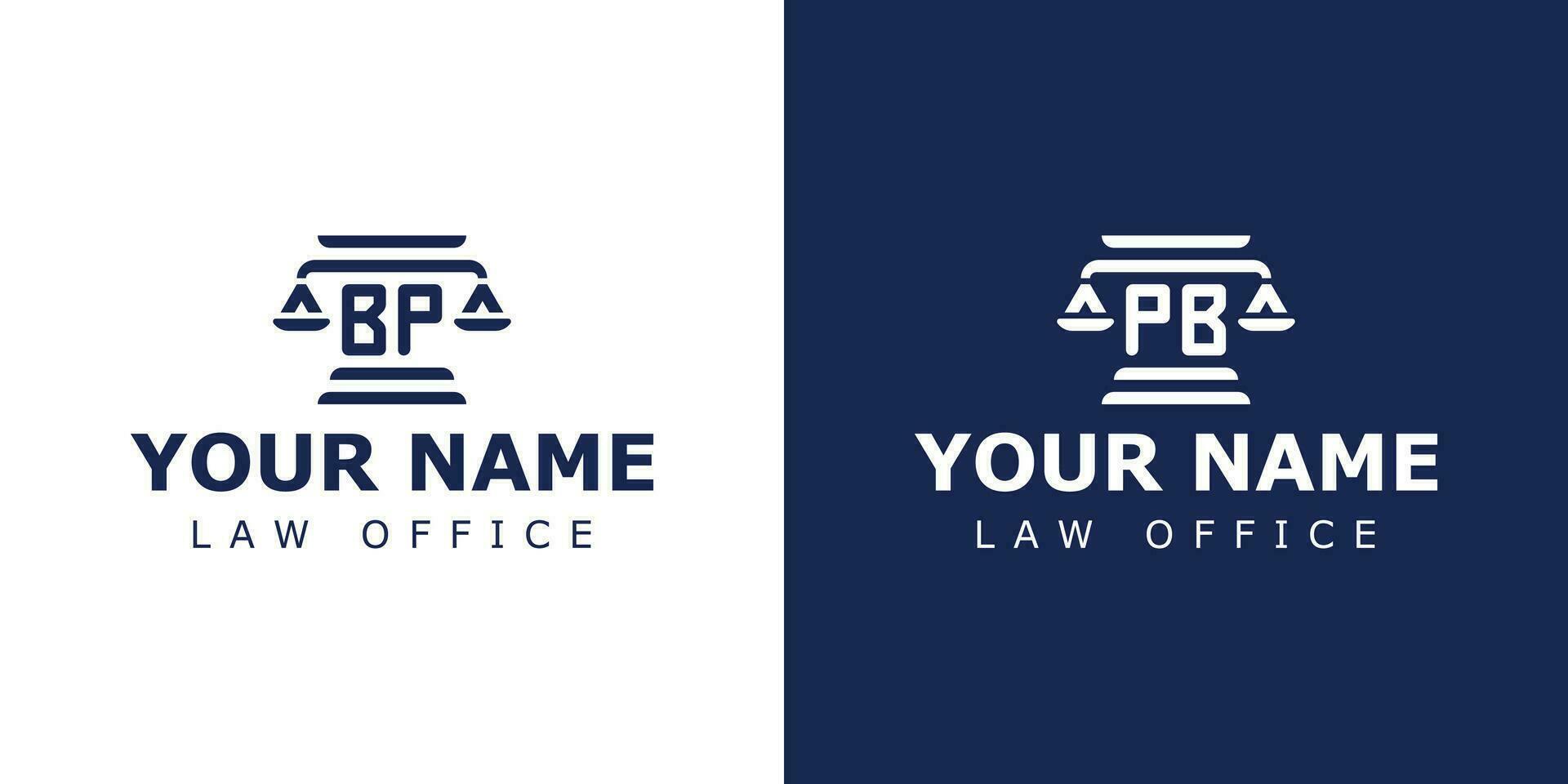 brev bp och pb Rättslig logotyp, lämplig för några företag relaterad till advokat, Rättslig, eller rättvisa med bp eller pb initialer vektor