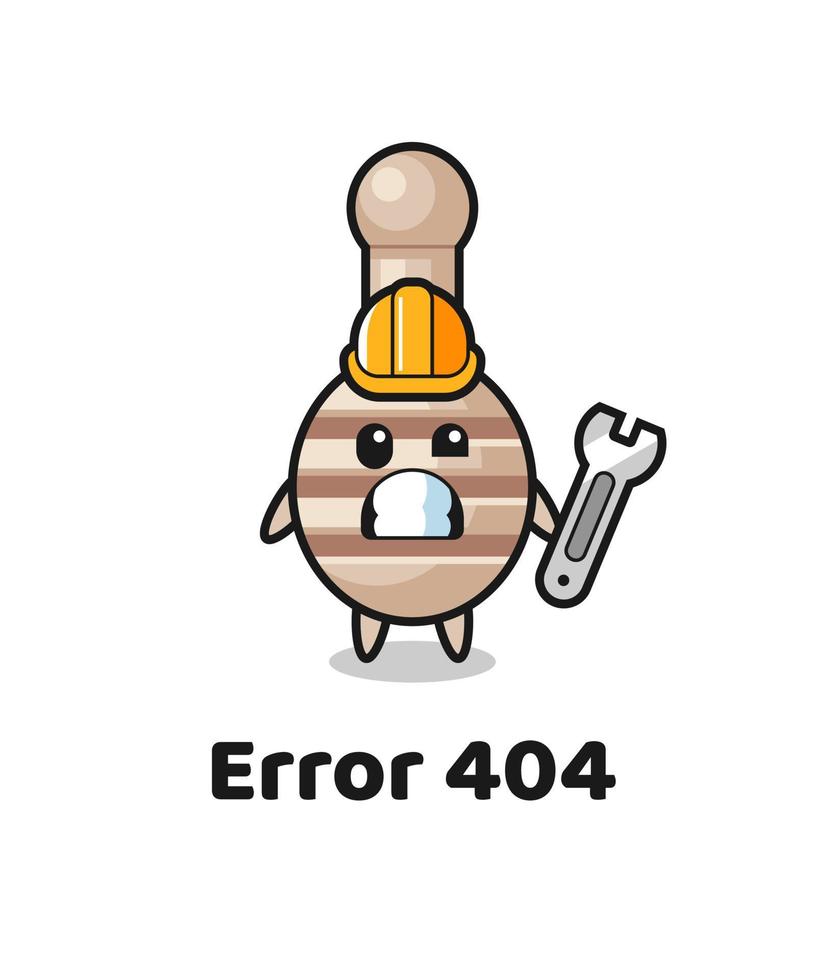fel 404 med den söta honungsmaskotmaskoten vektor