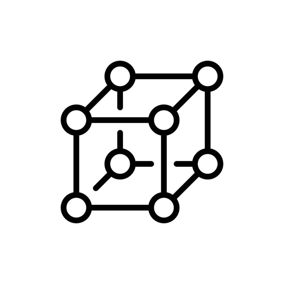 Rahmen Symbol. einfach Gliederung Stil. Wolke, einheimisch, reagieren, Atom, Computer Technologie Konzept. dünn Linie Symbol. Vektor Illustration isoliert.