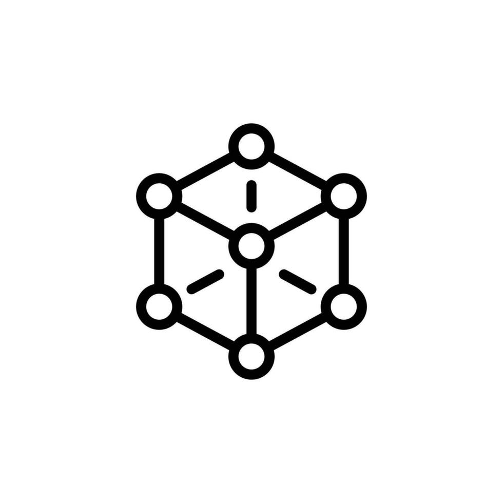 Rahmen Symbol. einfach Gliederung Stil. Wolke, einheimisch, reagieren, Atom, Computer Technologie Konzept. dünn Linie Symbol. Vektor Illustration isoliert.