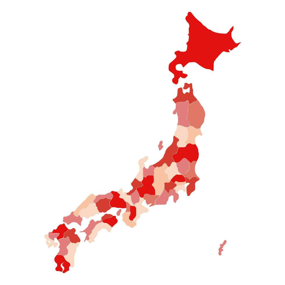 japan Karta vektor. nationell Karta av japan. vektor