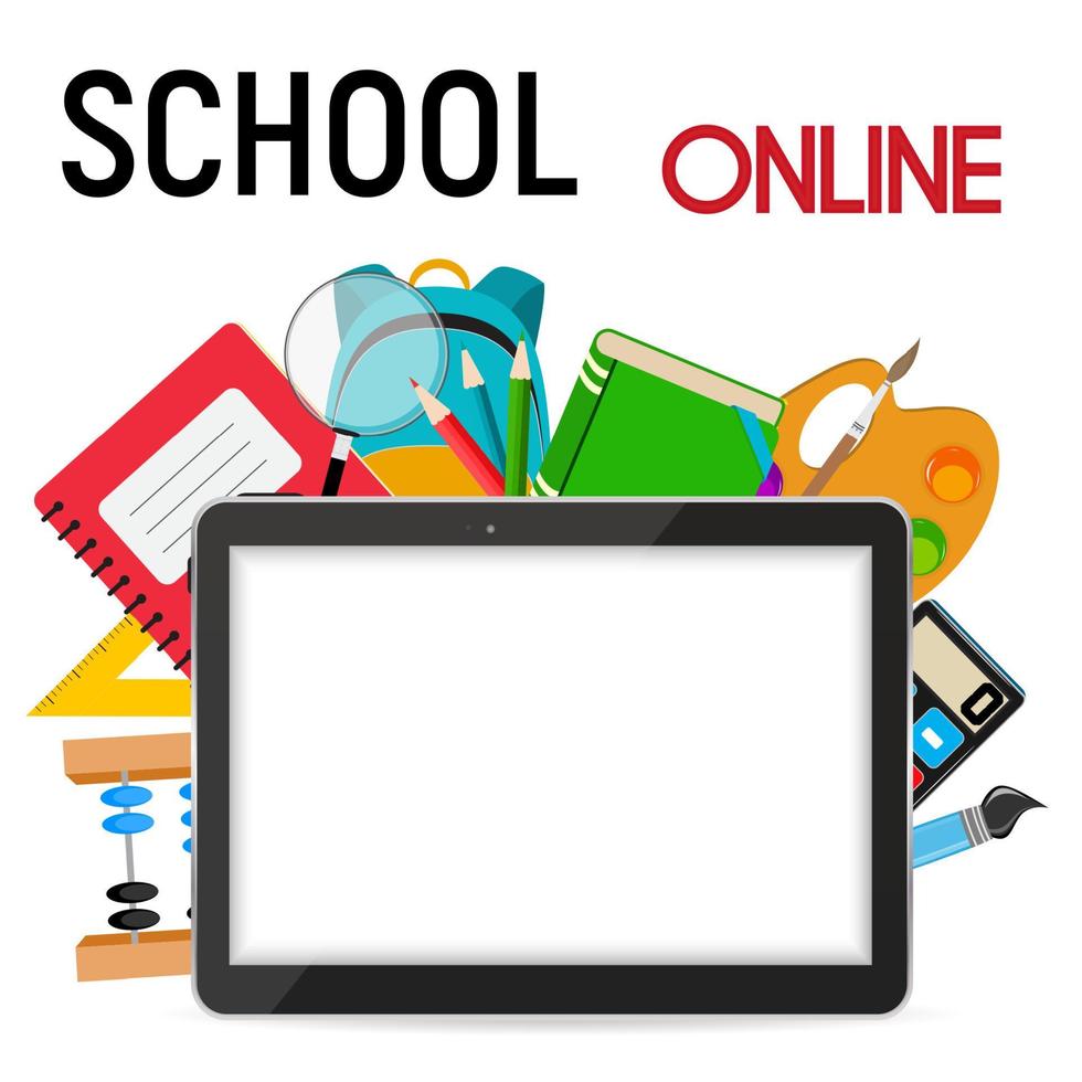 Schule Online-Konzept Hintergrund vektor