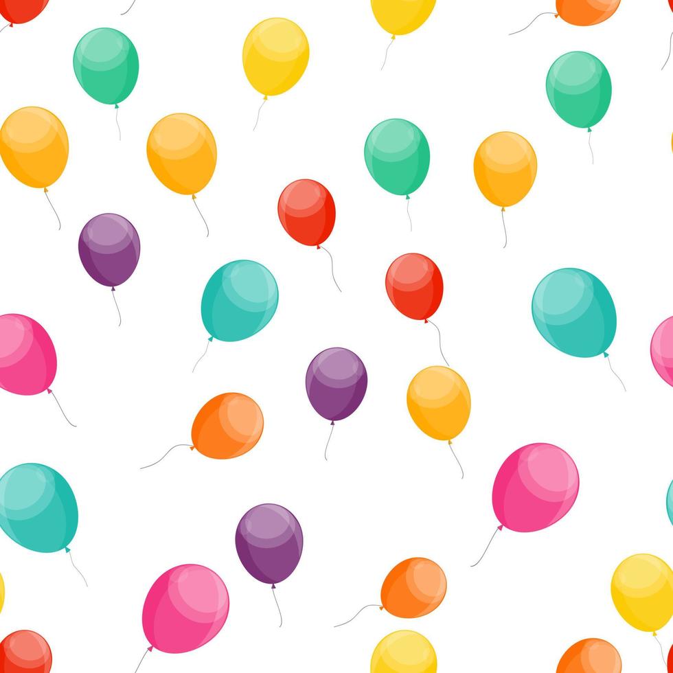nahtlose Muster Urlaub Hintergrund mit Luftballons. Vektor-Illustration vektor