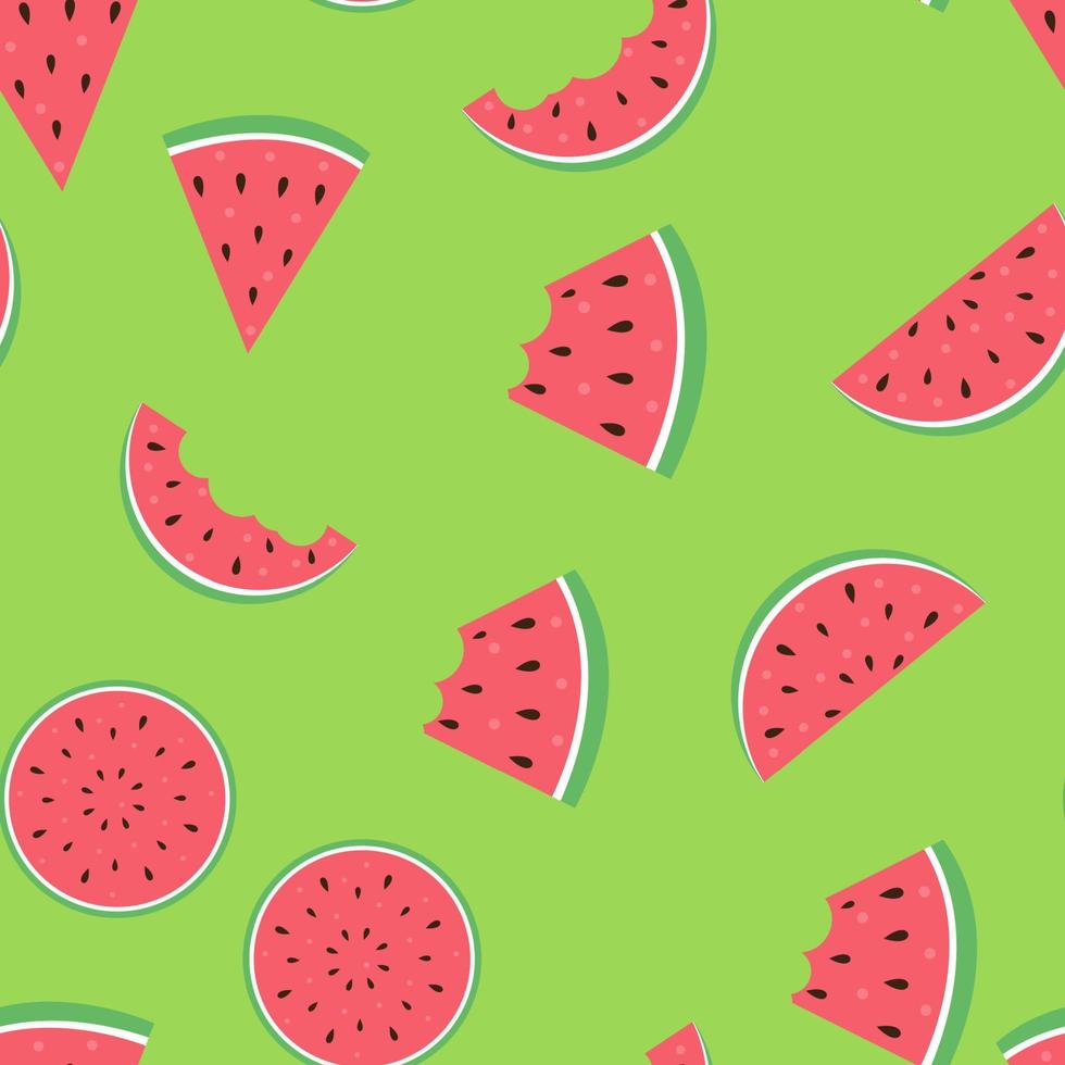 Wassermelone nahtlose Hintergrundmuster. Vektor-Illustration vektor