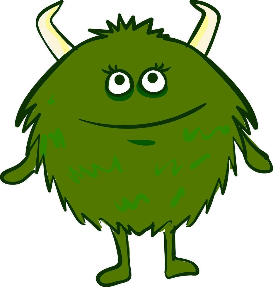 Grün Farbe Monster, Vektor oder Farbe Illustration.