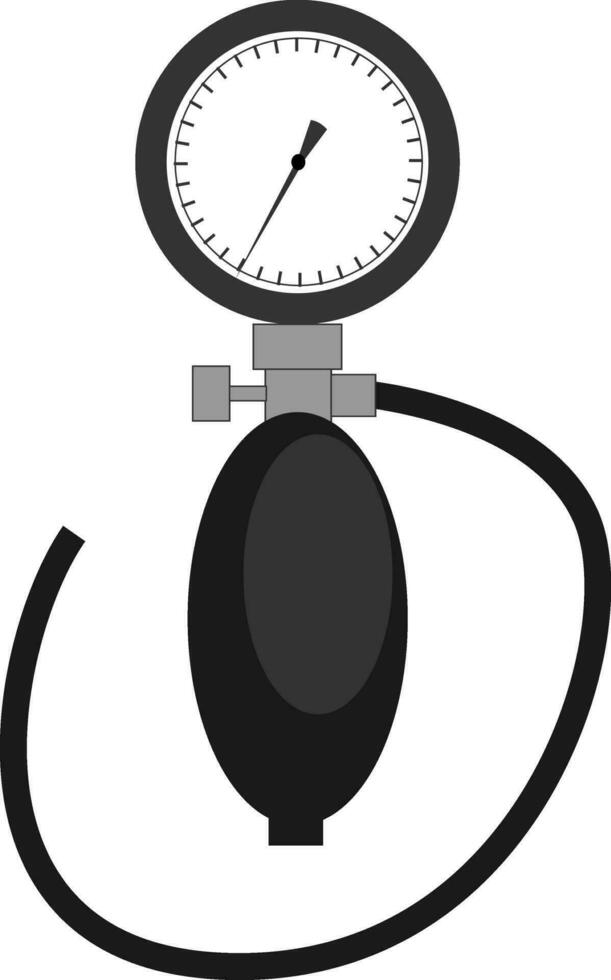 ClipArt av de tonometer i svart och vitmedicinskt sjukhus, vektor eller Färg illustration