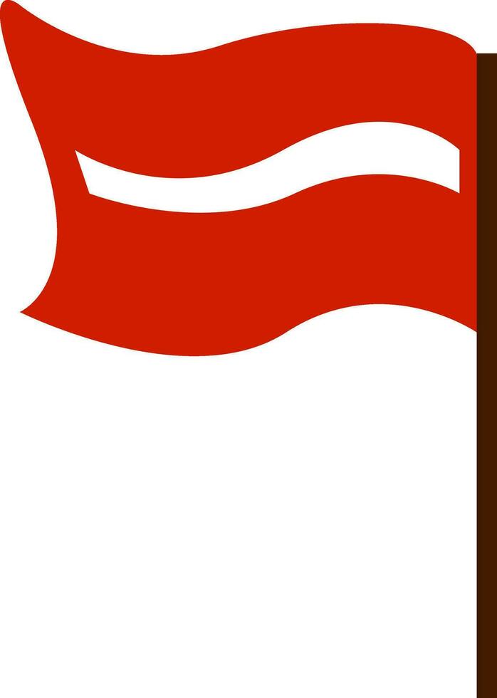 ein rot Flagge Vektor oder Farbe Illustration