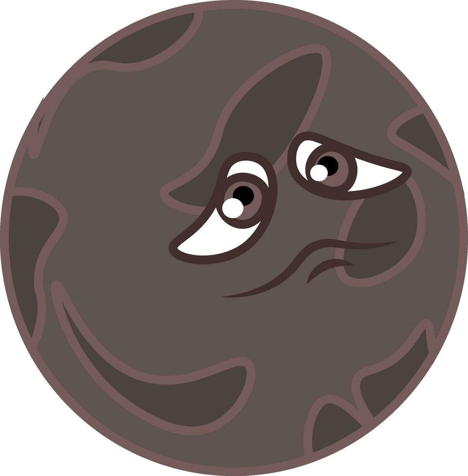 ClipArt av dvärg- planet pluto vektor eller Färg illustration