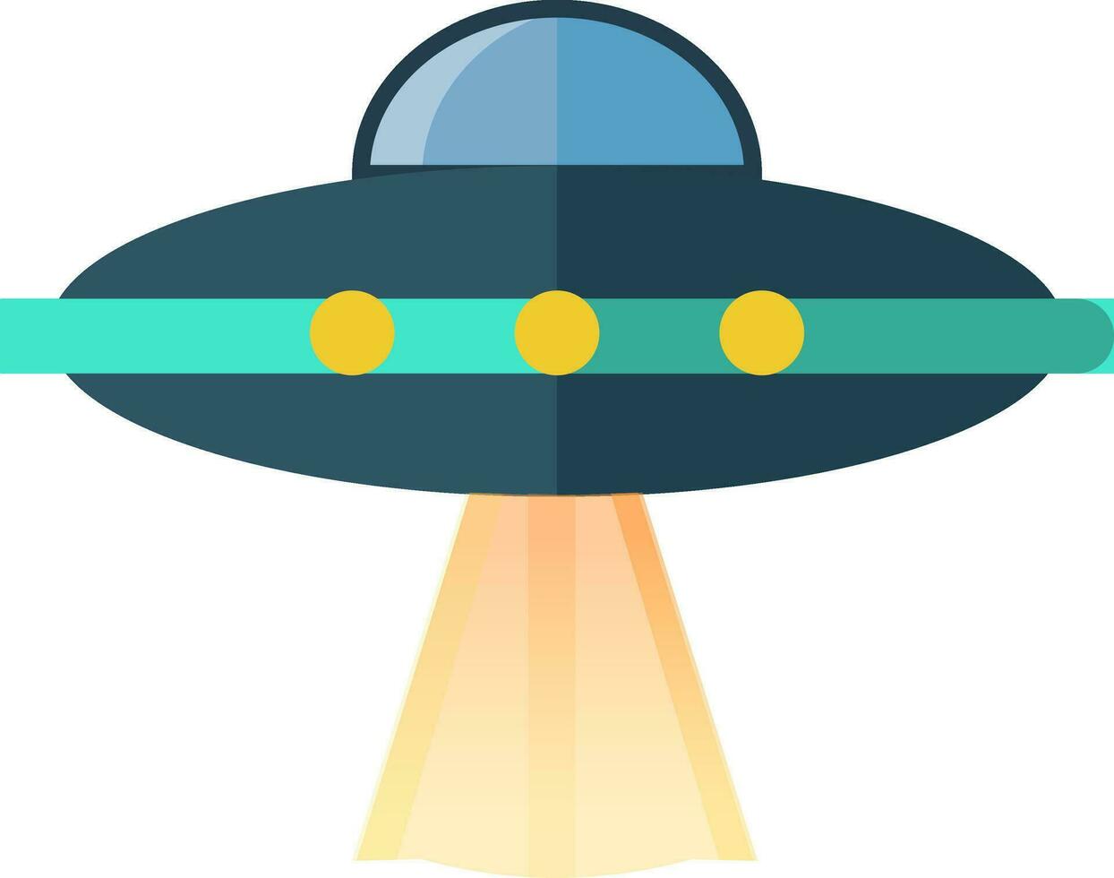 Clipart eines UFO-Vektors oder einer Farbillustration vektor