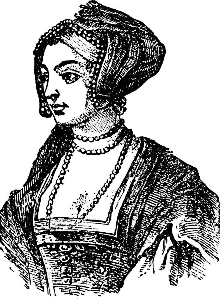 Anne boleyn, Jahrgang Illustration vektor
