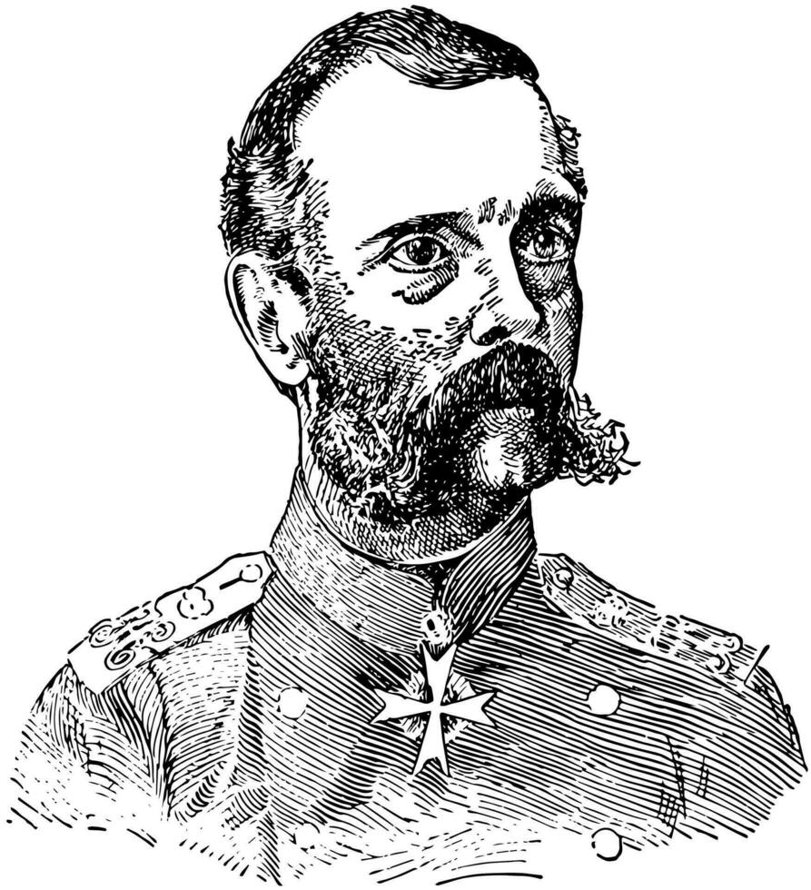 Alexander ii von Russland, Jahrgang Illustration vektor