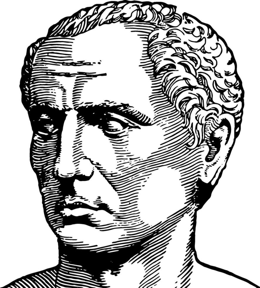 julius Caesar, årgång illustration vektor