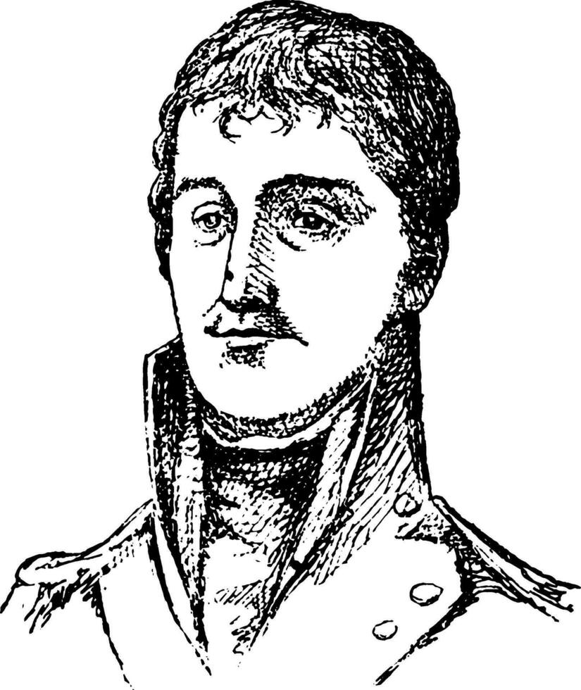 Wilhelm c. c. claiborne, Jahrgang Illustration vektor