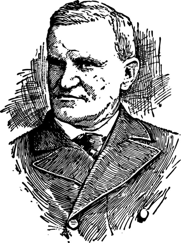 Francis Parkmann, Jahrgang Illustration vektor