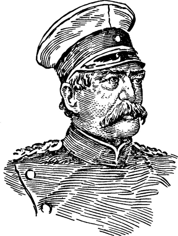 otto von bismark, årgång illustration vektor