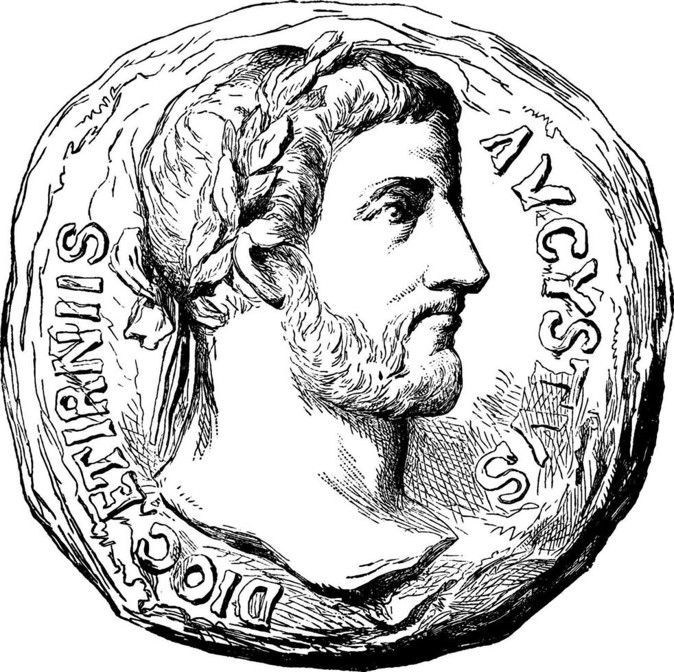 Augustus Caesar, Jahrgang Illustration vektor