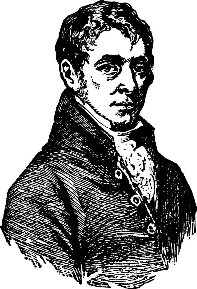 herr humphrey davy, årgång illustration vektor