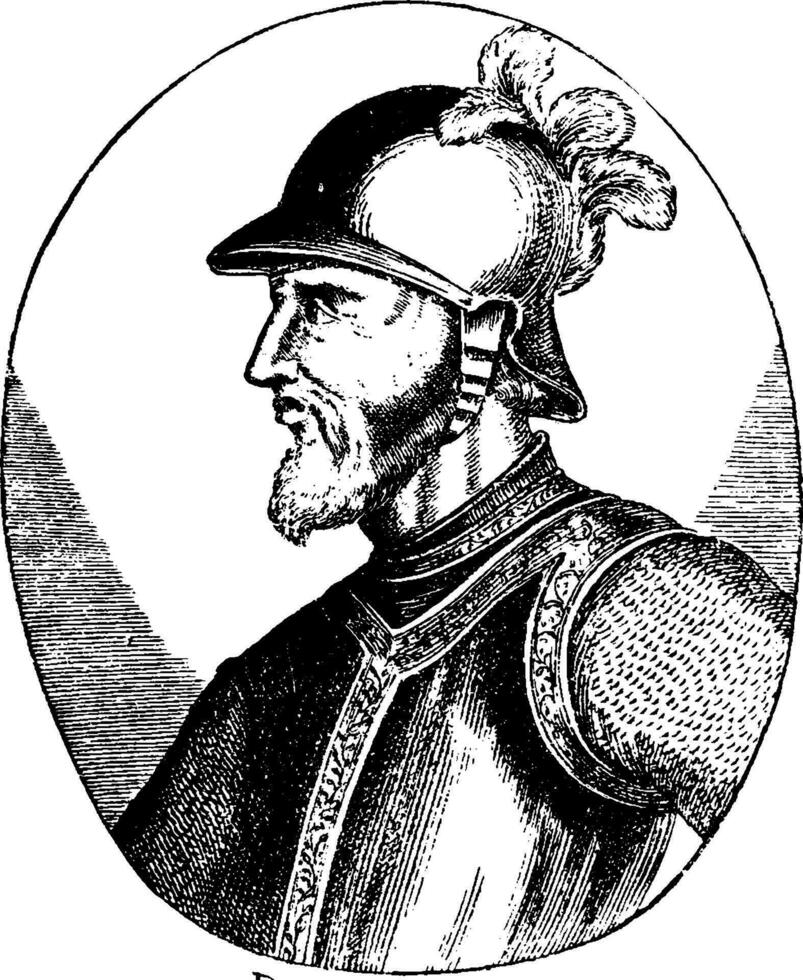 Bartholomäus Kolumbus, Jahrgang Illustration vektor