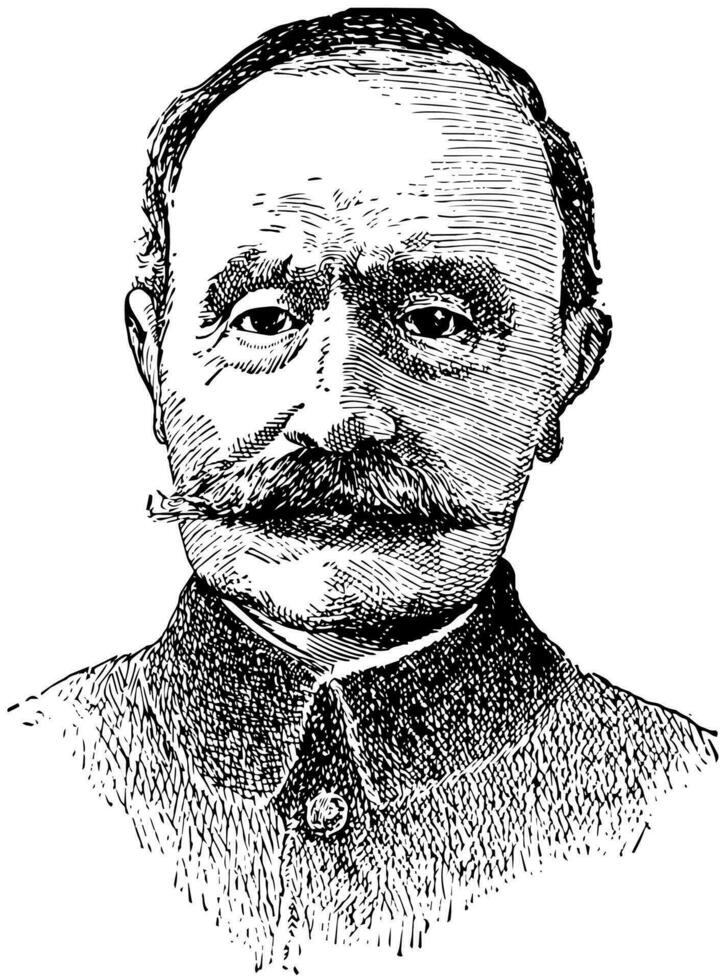 ferdinand foch, årgång illustration vektor