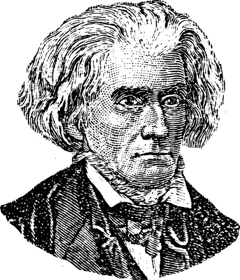 john caldwell Calhoun, årgång illustration vektor