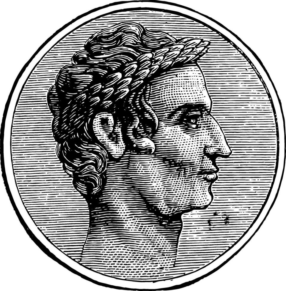julius Caesar, årgång illustration vektor