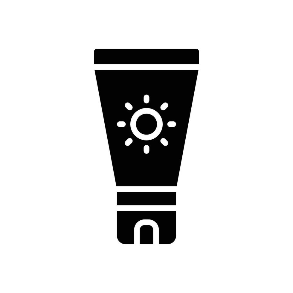 Sonnenschutz Symbol. Vektor Glyphe Symbol zum Ihre Webseite, Handy, Mobiltelefon, Präsentation, und Logo Design.