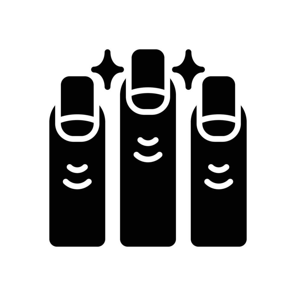 Nagel Symbol. Vektor Glyphe Symbol zum Ihre Webseite, Handy, Mobiltelefon, Präsentation, und Logo Design.