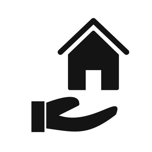 Haus an Hand Vektor Icon