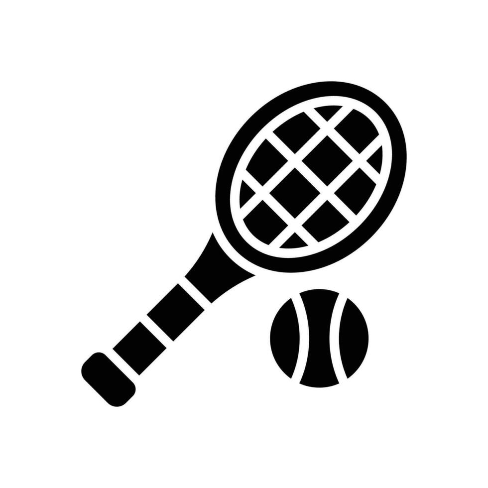 Tennis Symbol. Vektor Glyphe Symbol zum Ihre Webseite, Handy, Mobiltelefon, Präsentation, und Logo Design.