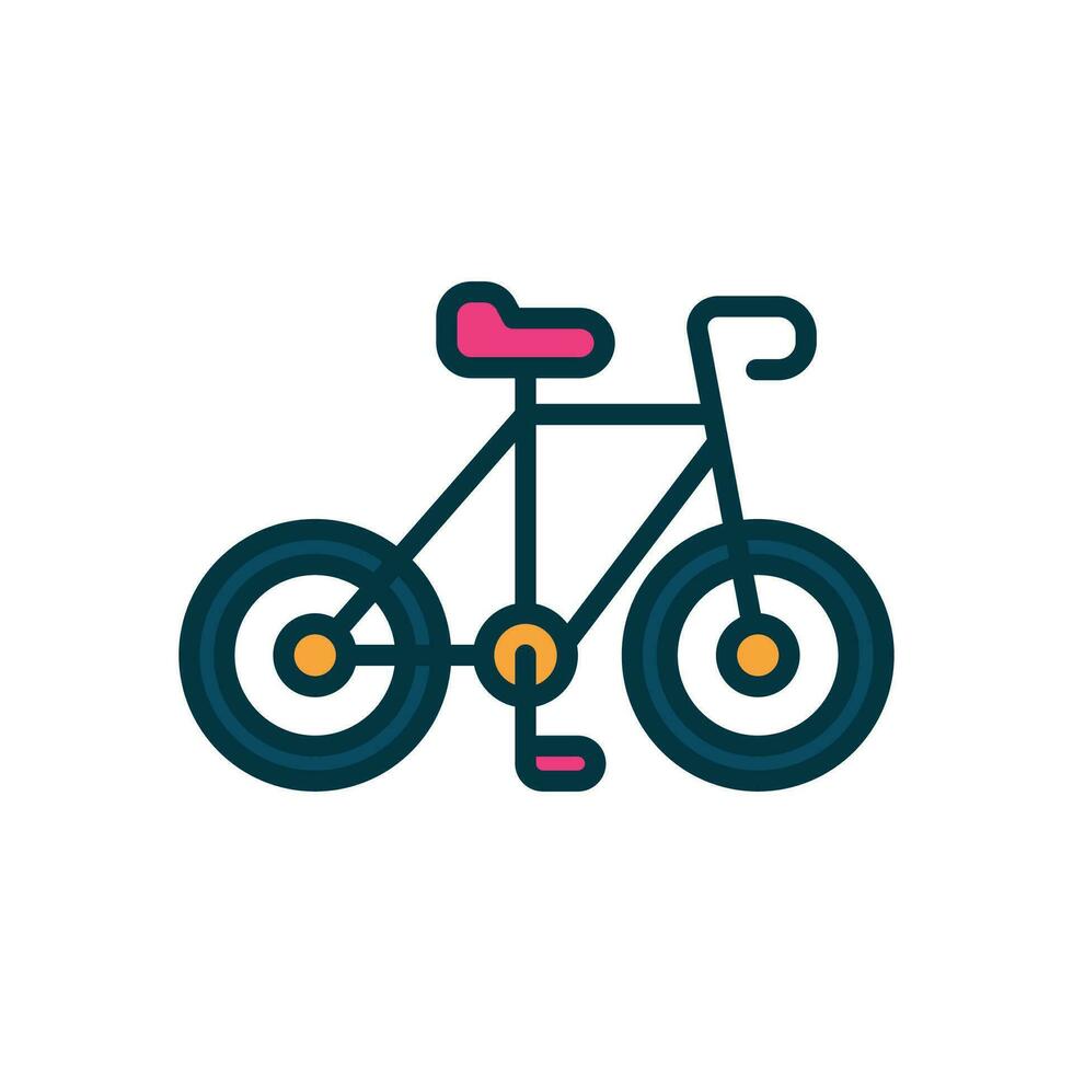Fahrrad Symbol. Vektor gefüllt Farbe Symbol zum Ihre Webseite, Handy, Mobiltelefon, Präsentation, und Logo Design.