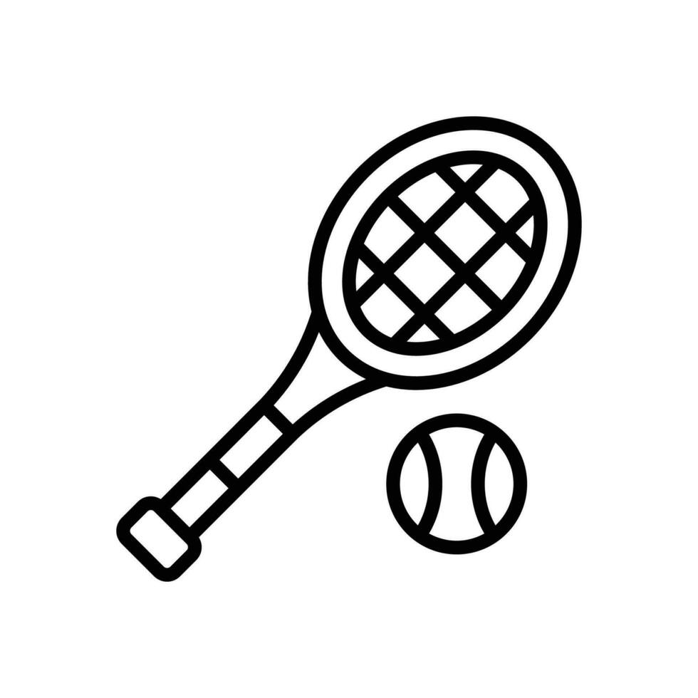 Tennis Symbol. Vektor Linie Symbol zum Ihre Webseite, Handy, Mobiltelefon, Präsentation, und Logo Design.