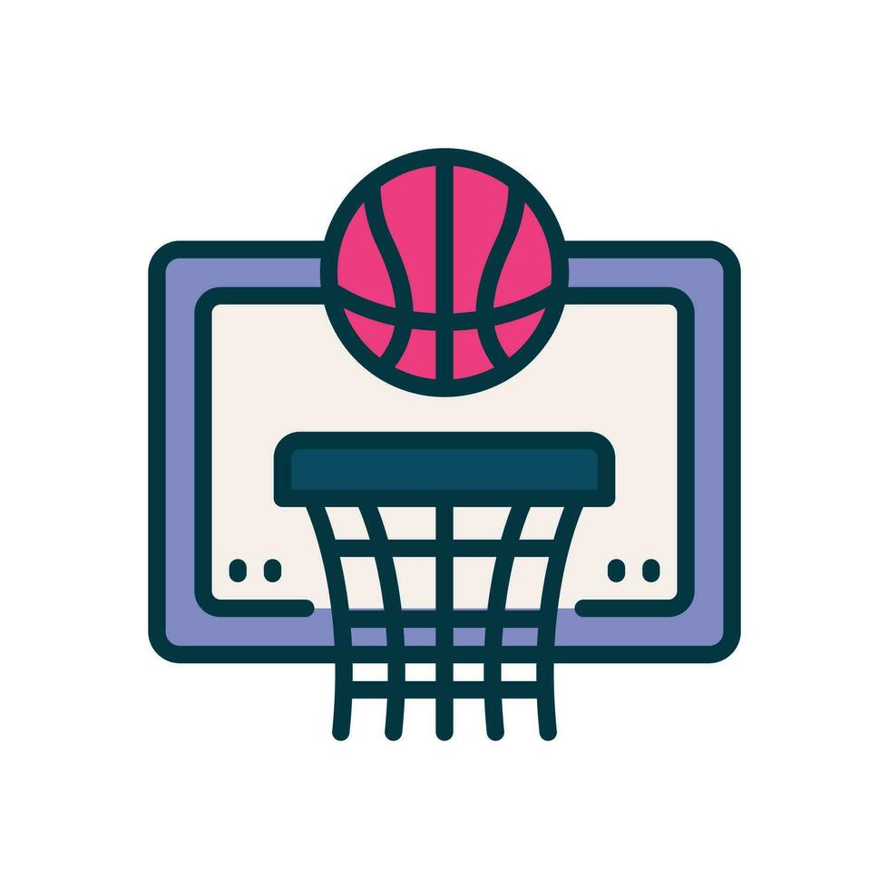 Basketball Symbol. Vektor gefüllt Farbe Symbol zum Ihre Webseite, Handy, Mobiltelefon, Präsentation, und Logo Design.