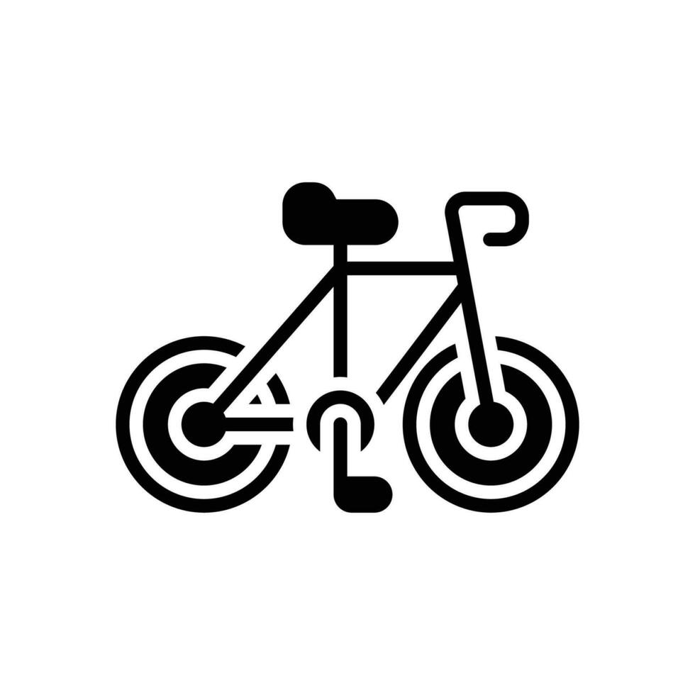 Fahrrad Symbol. Vektor Glyphe Symbol zum Ihre Webseite, Handy, Mobiltelefon, Präsentation, und Logo Design.
