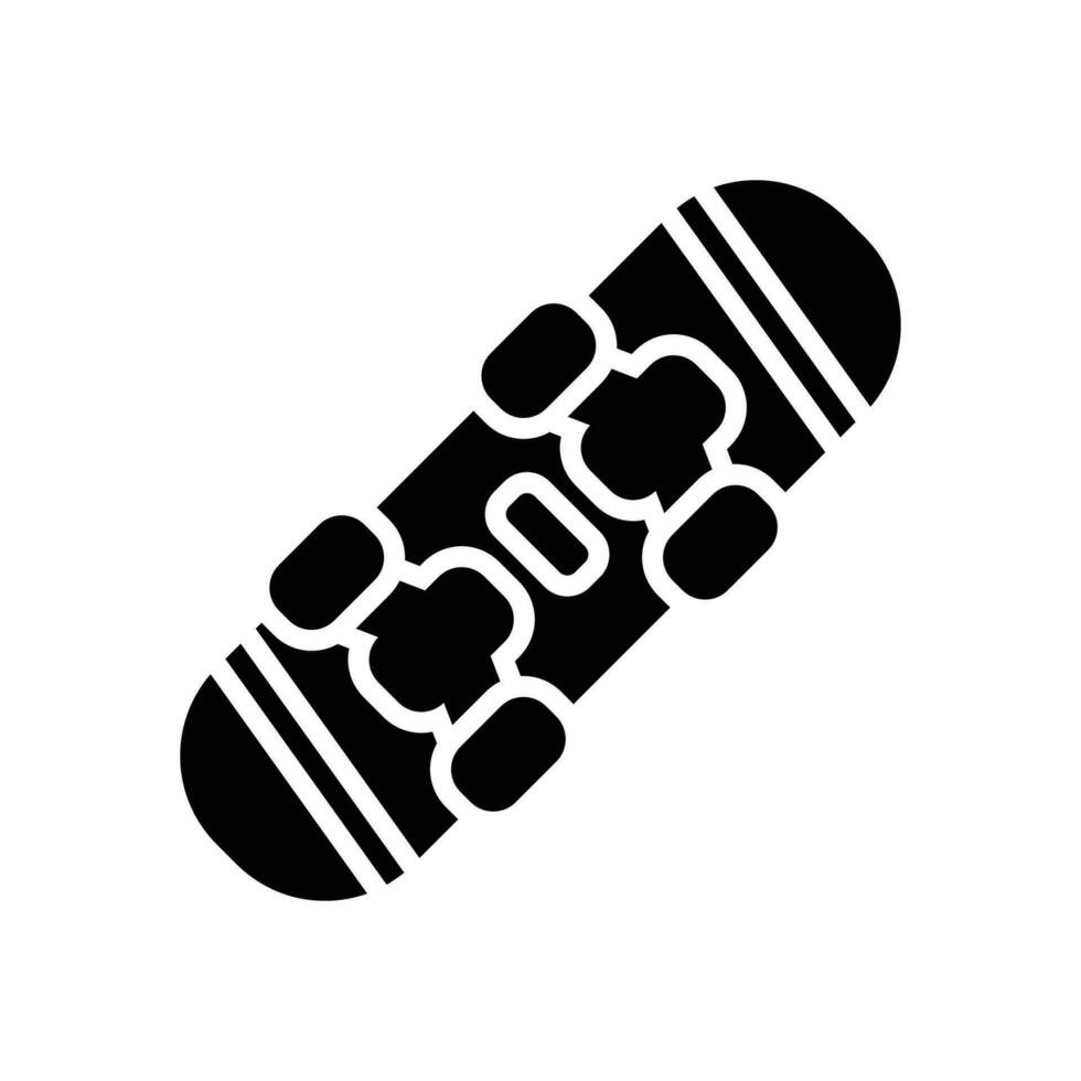 Skateboard Symbol. Vektor Glyphe Symbol zum Ihre Webseite, Handy, Mobiltelefon, Präsentation, und Logo Design.