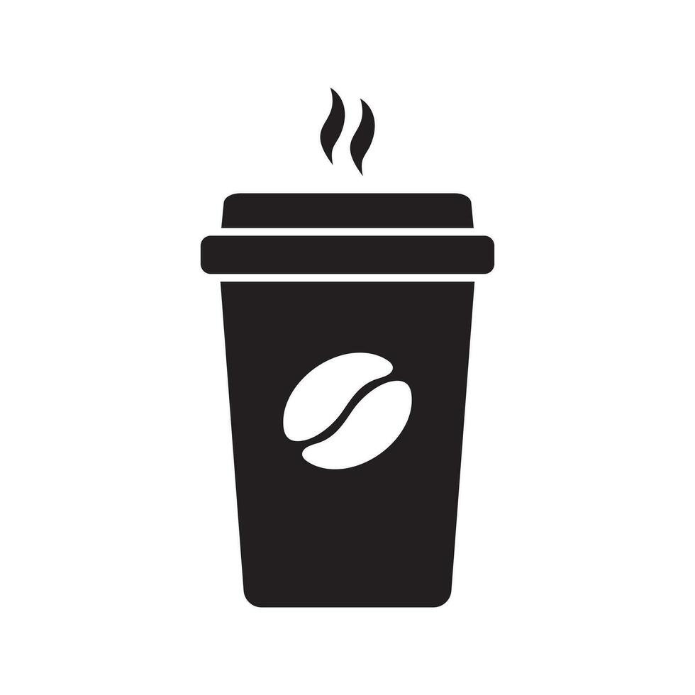 heiß Kaffee Tasse Vektor Symbol. Papier Kaffee Tasse Symbol isoliert auf Weiß Hintergrund.