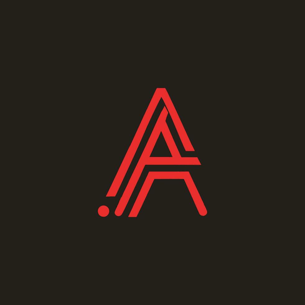 ai genererad de först abstrakt digital alfabet 'a' brev logotyp. minimalistisk typsnitt, kreativ urban modern trogen font, och abstrakt. vektor illustration