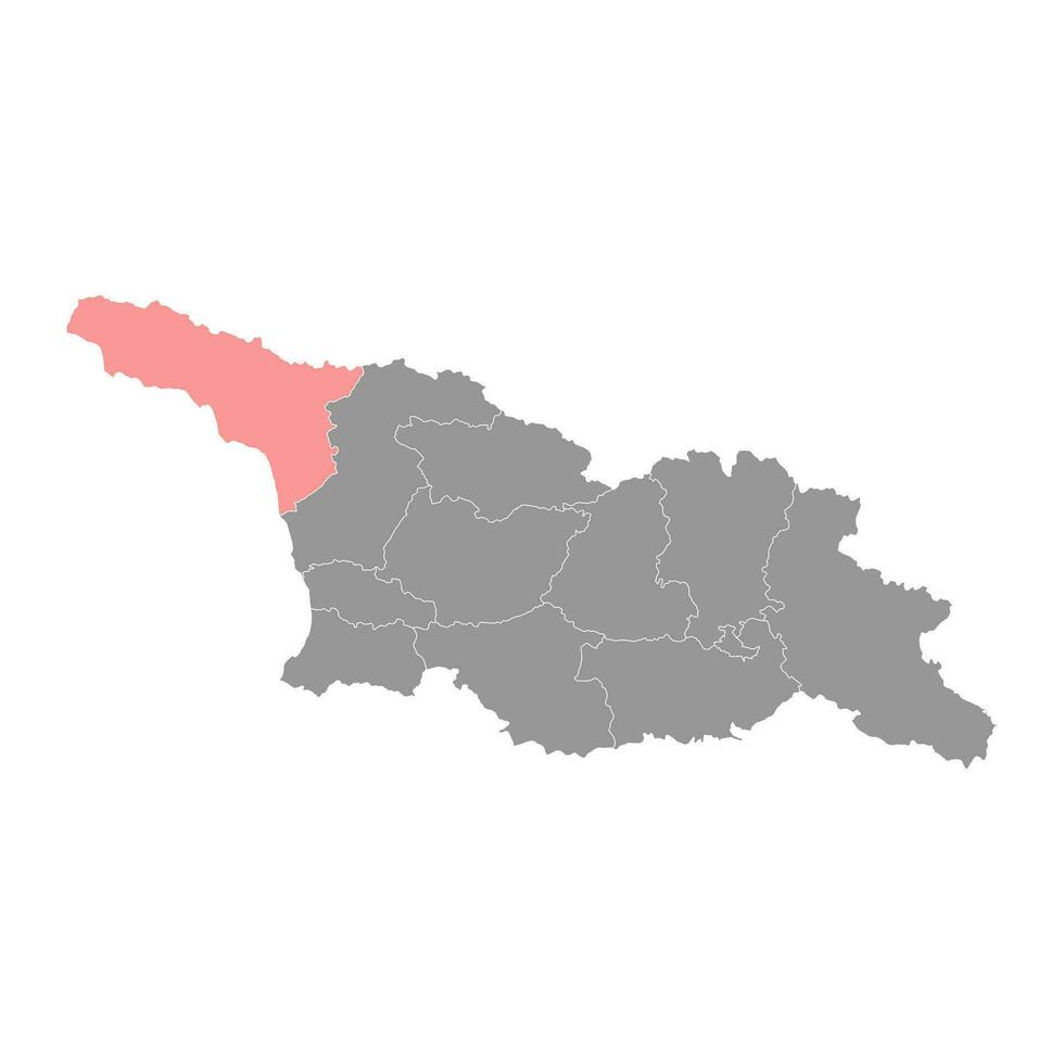 abkhazia område Karta, administrativ division av georgien. vektor illustration.