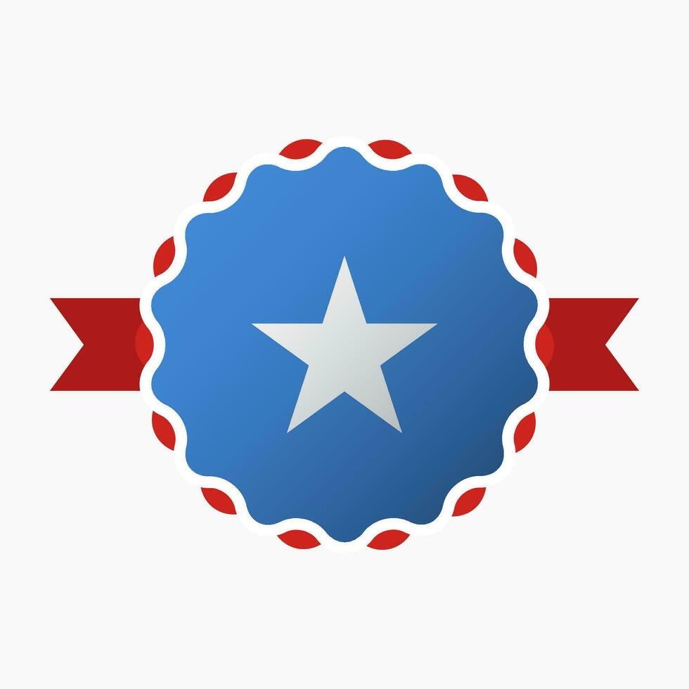 kreativ somalia flagga emblem bricka vektor