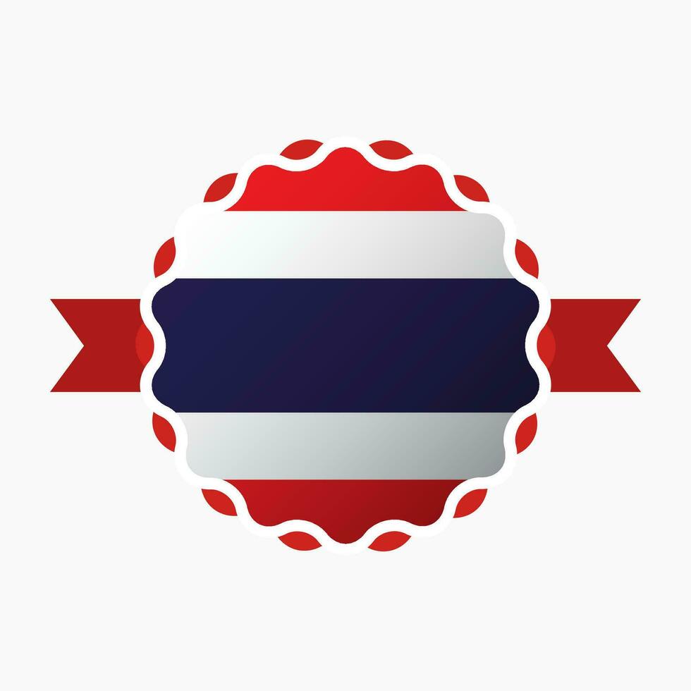 kreativ thailand flagga emblem bricka vektor