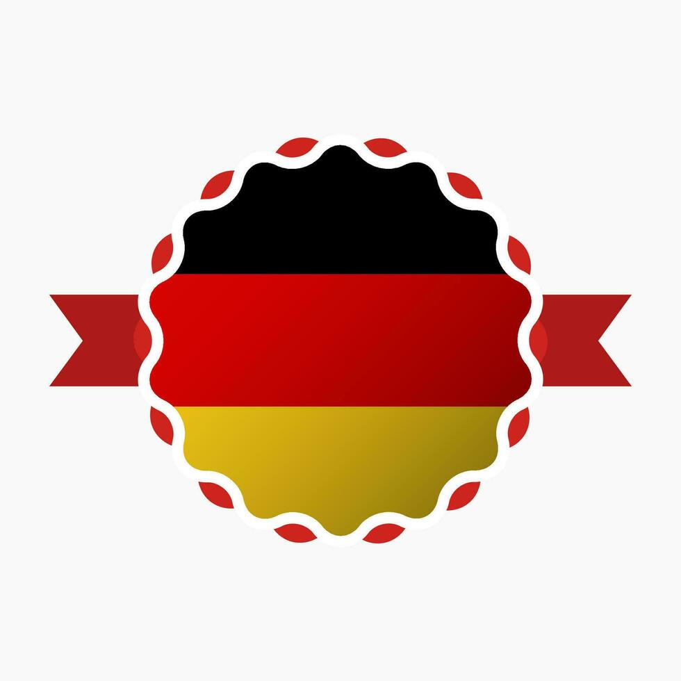 kreativ Tyskland flagga emblem bricka vektor