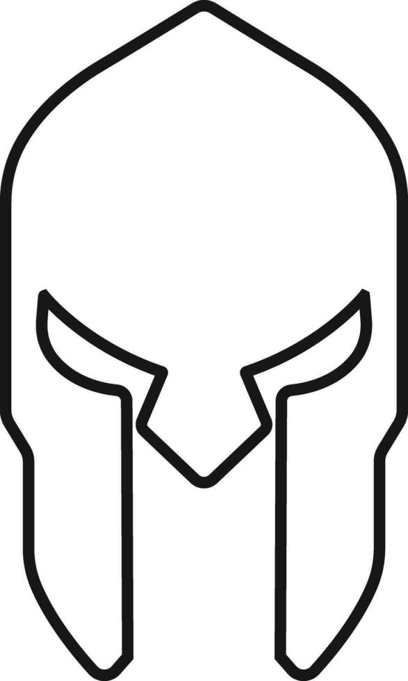 spartanisch Helm Symbol im Linie Stil. isoliert auf transparent Hintergrund. verwenden zum Sicherheit griechisch Gladiator Design Elemente Embleme erstellen zum Logo, Etikett, Zeichen, Symbol. Vektor zum Apps und Webseite