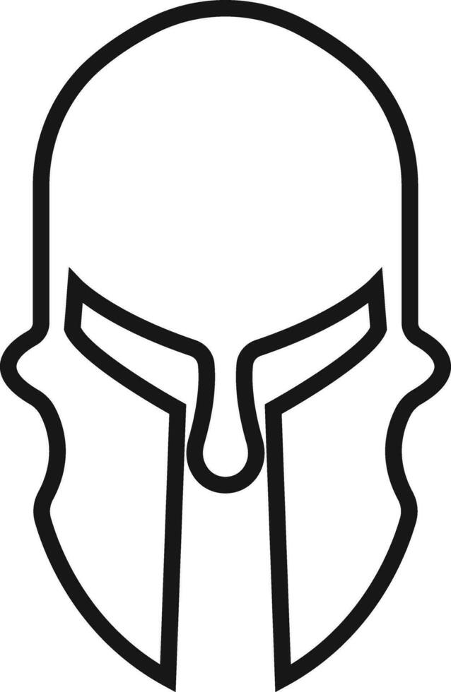 spartanisch Helm Symbol im Linie Stil. isoliert auf transparent Hintergrund. verwenden zum Sicherheit griechisch Gladiator Design Elemente Embleme erstellen zum Logo, Etikett, Zeichen, Symbol. Vektor zum Apps und Webseite