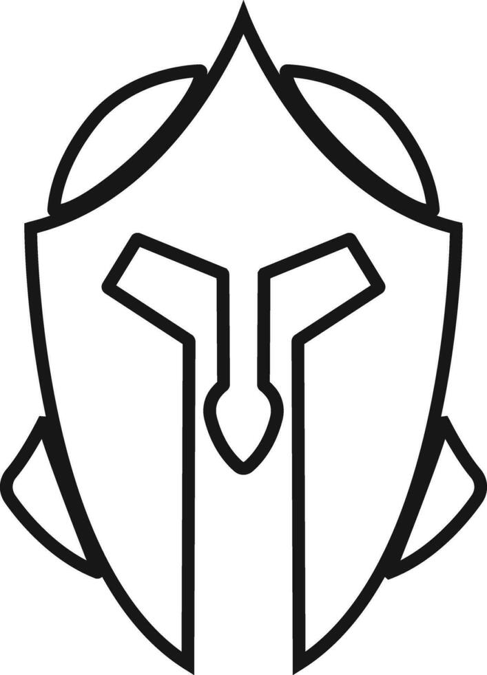 spartansk hjälm ikon i linje stil. isolerat på transparent bakgrund. använda sig av för säkerhet grekisk gladiator design element emblem skapa för logotyp, märka, tecken, symbol. vektor för appar och hemsida