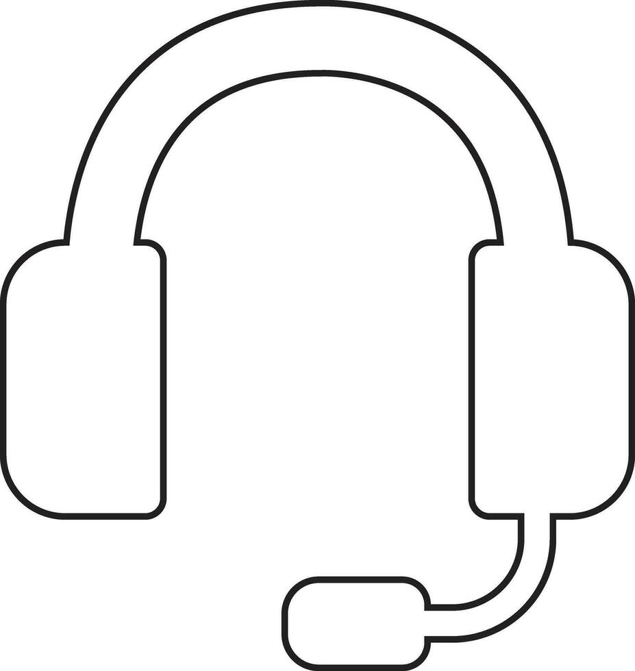 hörlurar headsetet ikon i linje stil. isolerat på transparent bakgrund. audio grej företag begrepp. kund service eller kund Stöd headsetet eller hörlur vektor för appar och webbplatser