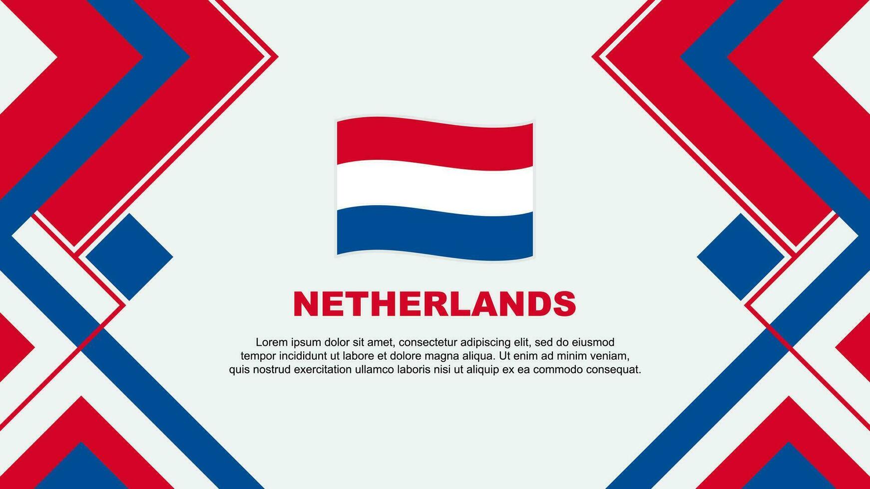 nederländerna flagga abstrakt bakgrund design mall. nederländerna oberoende dag baner tapet vektor illustration. nederländerna baner