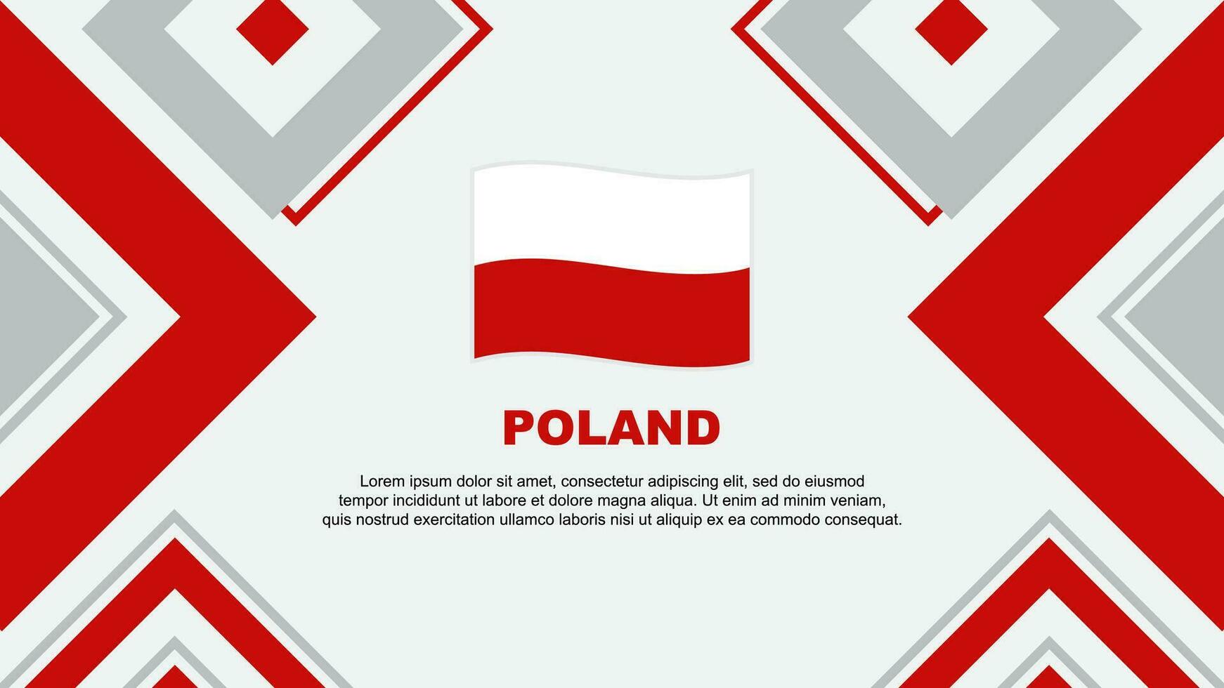 Polen Flagge abstrakt Hintergrund Design Vorlage. Polen Unabhängigkeit Tag Banner Hintergrund Vektor Illustration. Polen Unabhängigkeit Tag