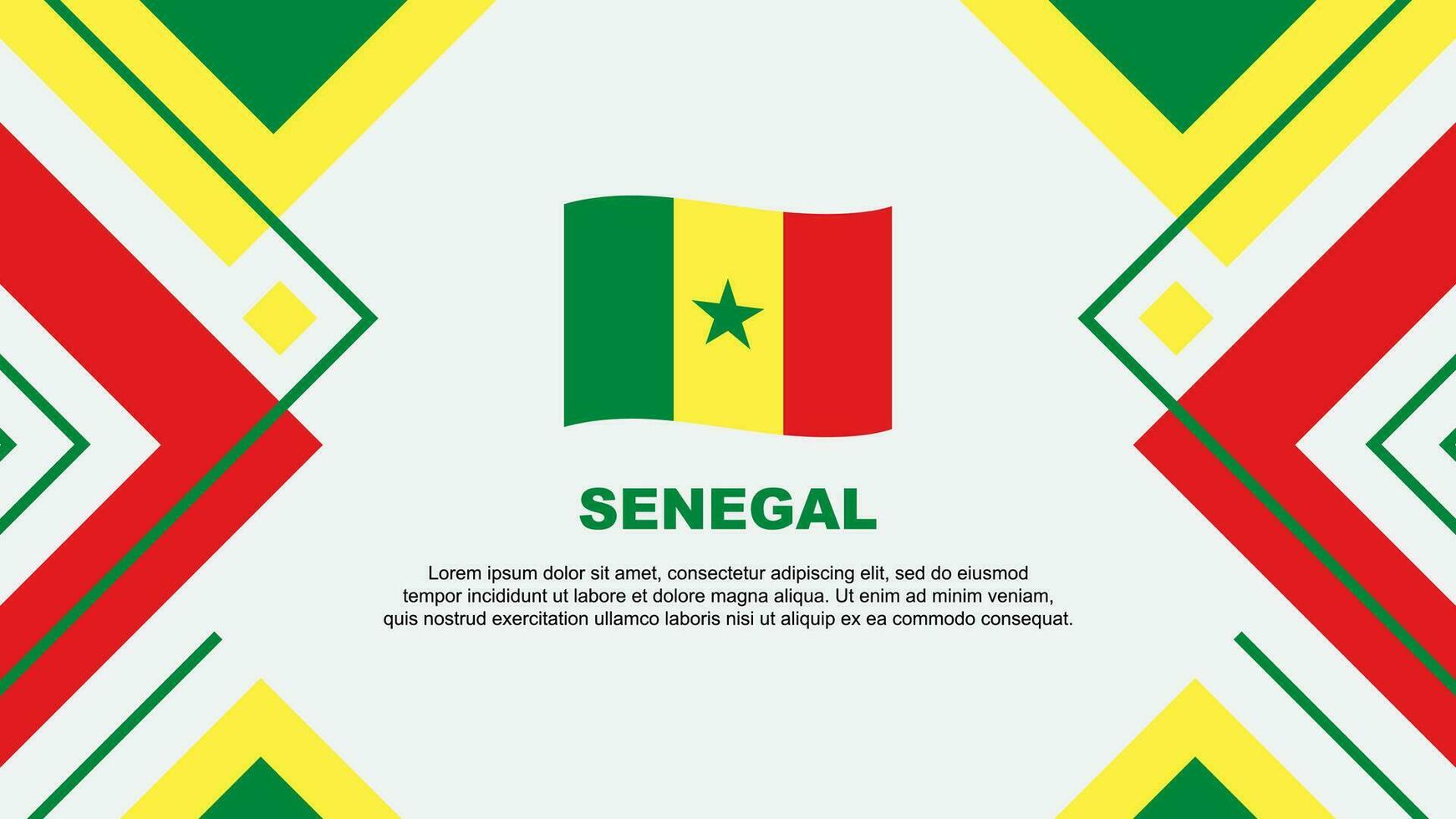 senegal flagga abstrakt bakgrund design mall. senegal oberoende dag baner tapet vektor illustration. senegal illustration