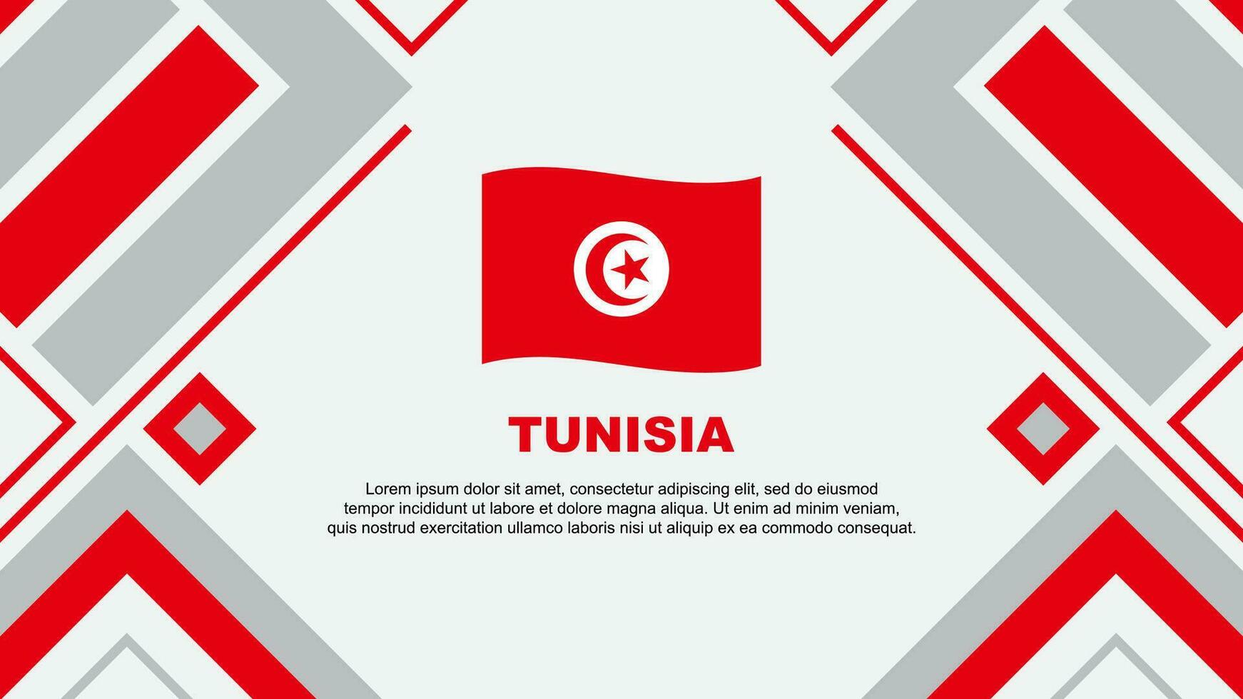 tunisien flagga abstrakt bakgrund design mall. tunisien oberoende dag baner tapet vektor illustration. tunisien flagga