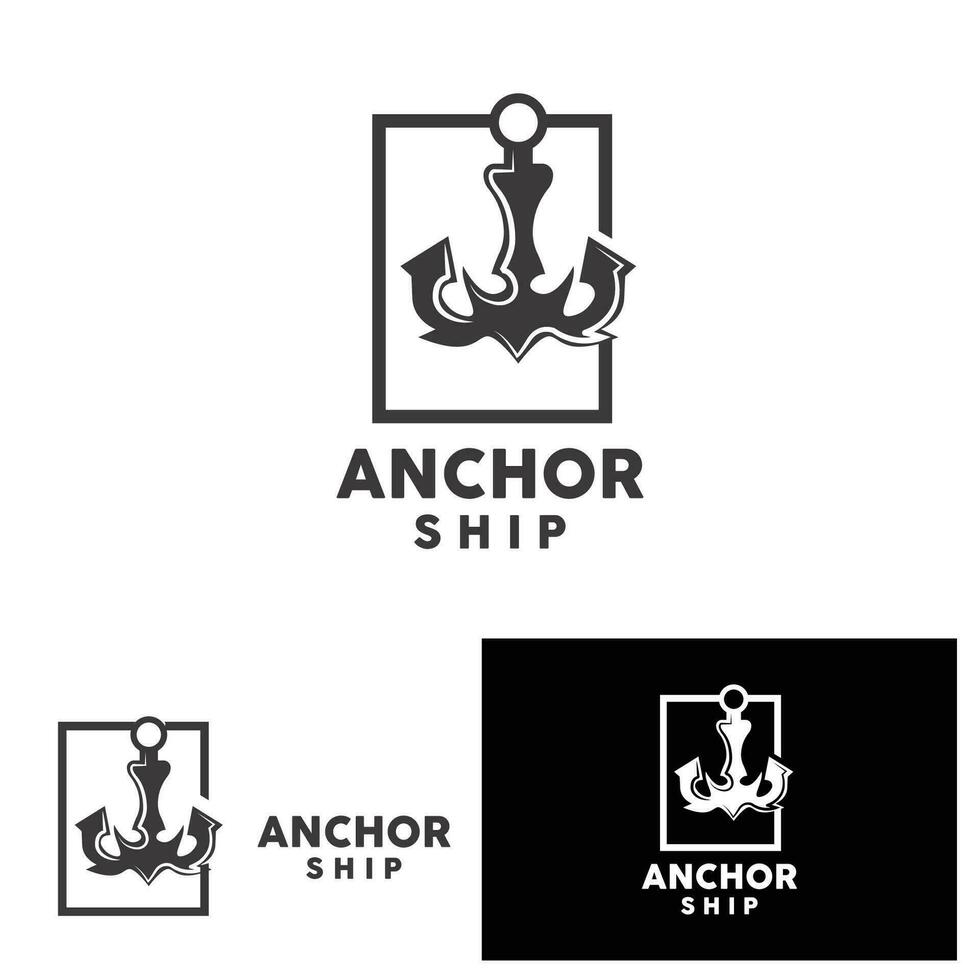 Anker Logo einfach elegant Design Marine Schiff Vektor Symbol Symbol Illustration