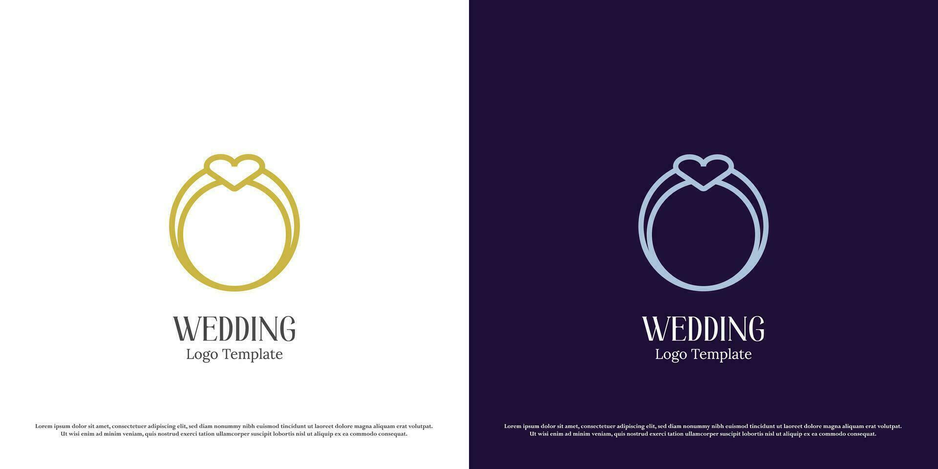 kärlek ringa logotyp design illustration. hjärta cirkel ringa form, skön jungfrulig kvinnors bröllop Smycken, mode livsstil gåva. enkel företag minimalistisk elegant lyx elegant glamorös ikon. vektor